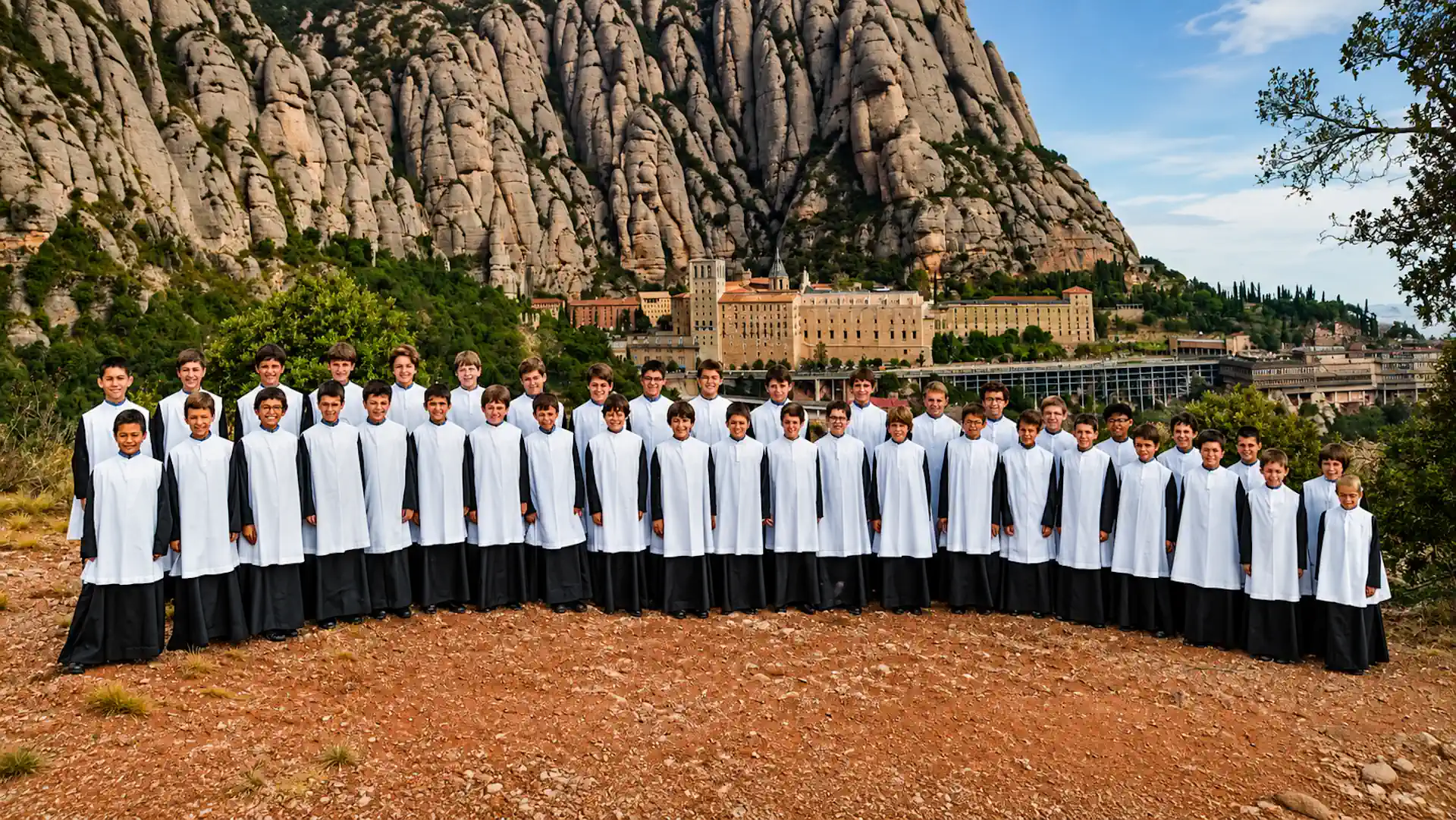 Montserrat Boys Choir performing inside the Basilica of Montserrat