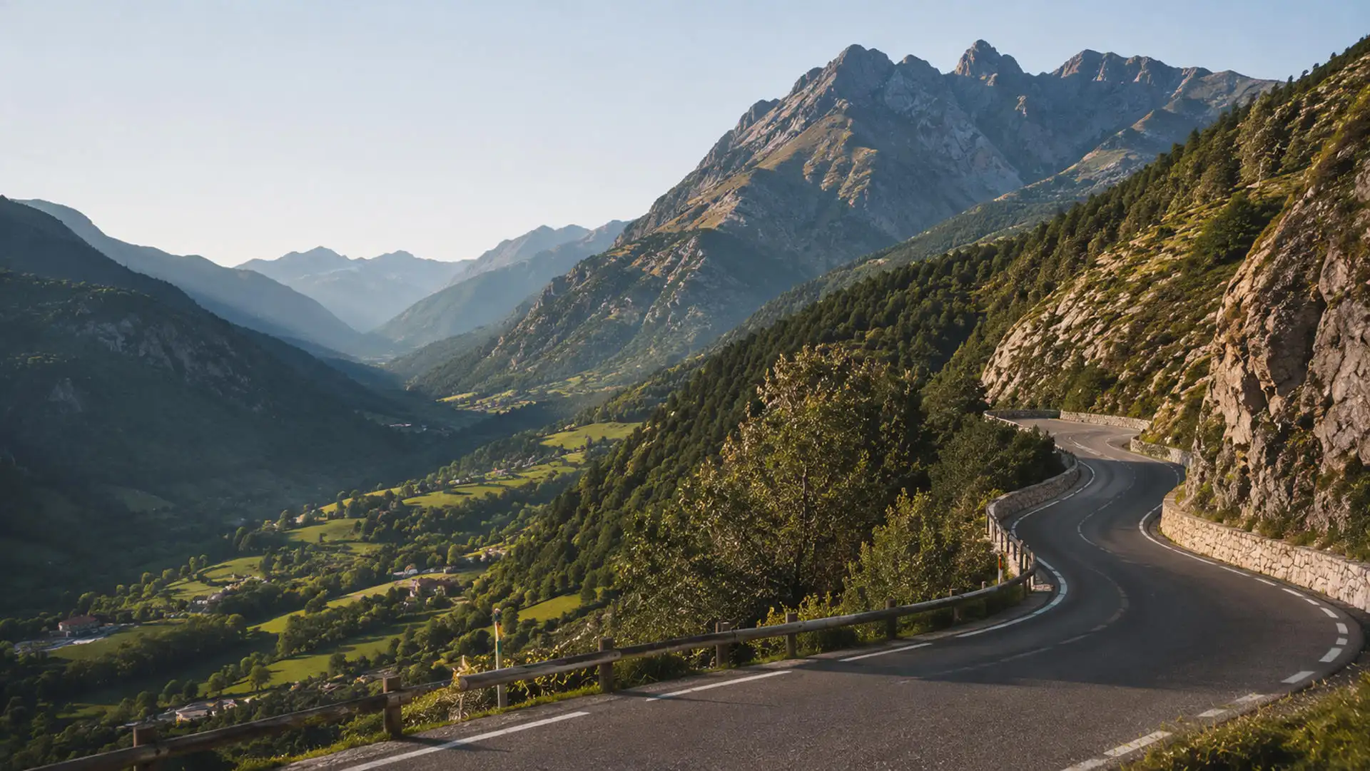 Scenic mountain road in the Pyrenees representing trust and guidance