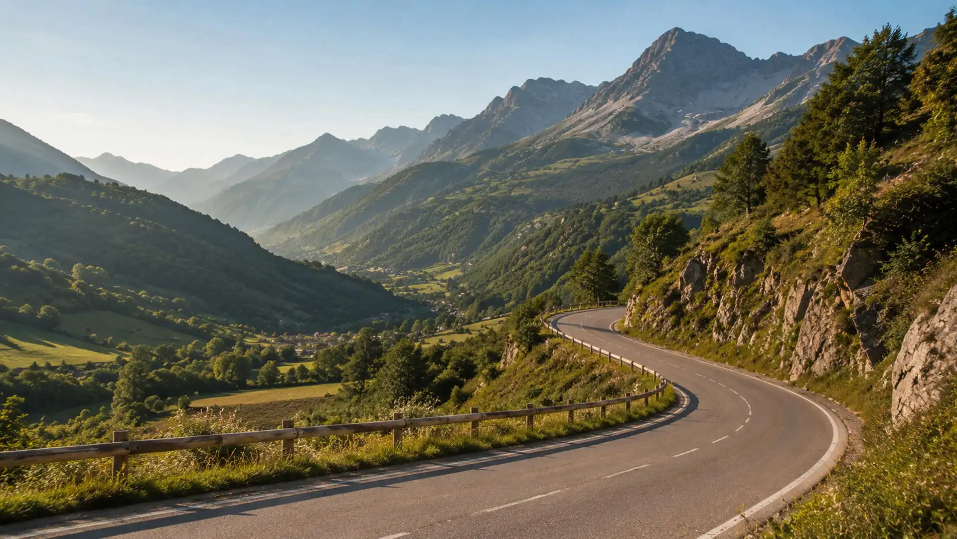 Mountain road through the Pyrenees representing guidance and responsibility